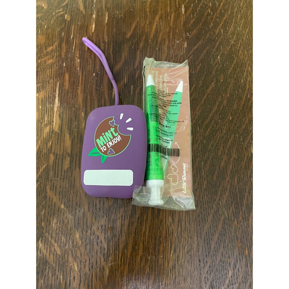 Little Brownie Bakers Girl Scouts Thin Mints Pen  Sanitizer‎ Holder Purple Green